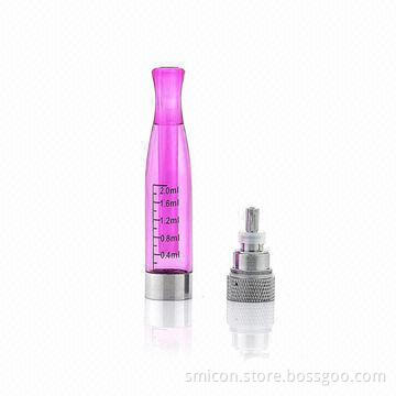 H2 atomizers, 2.0mL capacity and 2.0-2.8 Ohms resistances, CE/RoHS/FCC marks